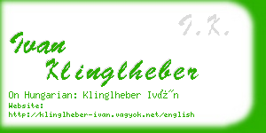 ivan klinglheber business card